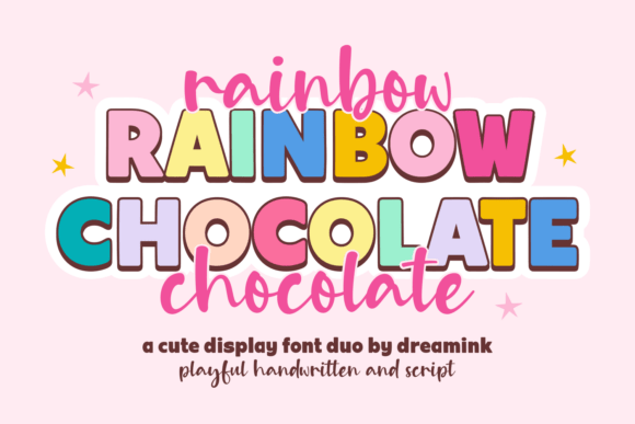 Bring Joy to Every Design with Rainbow Chocolate Font Duo