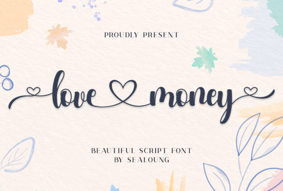 Love Money: A Romantic Font with Heart Ornaments