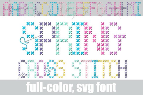 Spring Cross Stitch Font