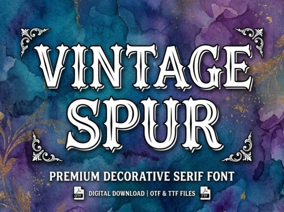 Vintage Spur: A Timeless Font for Retro Design Enthusiasts